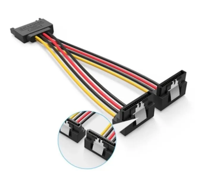 Кабель живлення Serial ATA Male to 2xSATA Female Vention (KDBBB)