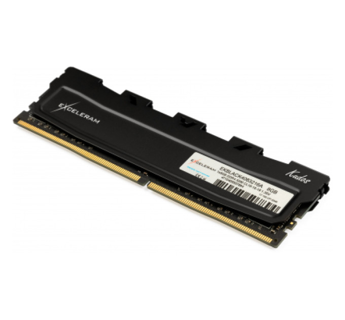 eXceleram Модуль пам'яті для комп'ютера DDR4 8GB 3200 MHz Kudos Black eXceleram (EKBLACK4083216A)