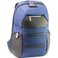Рюкзак шкільний Optima 18.5" USB Anti-Theft унісекс 0.7 кг 16-25 л Синій (O96917-02)