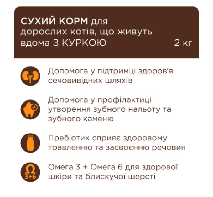Сухий корм для кішок Club 4 Paws Premium що мешкають у приміщенні "4в1" 2 кг (4820215368780)