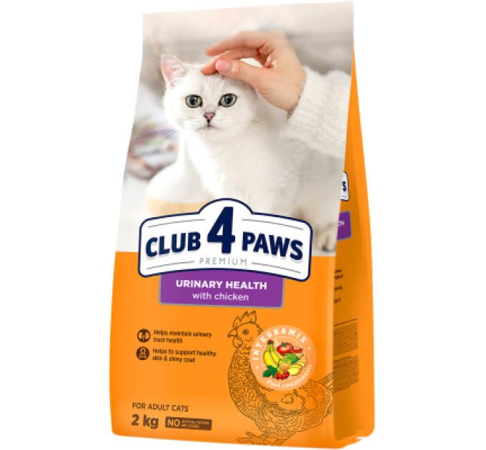 Сухий корм для кішок Club 4 Paws Premium підтримка здоров'я сечовивідної системи 2 кг (4820215369411)