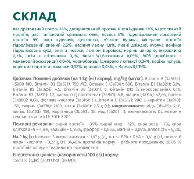 Optimeal Сухий корм для кішок Optimeal для стерилізованих/кастрованих з лососем 700 г (4820215368155)