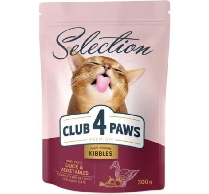 Сухий корм для кішок Club 4 Paws Selection Преміум З качкою та овочами 1.5 кг (4820215369145)