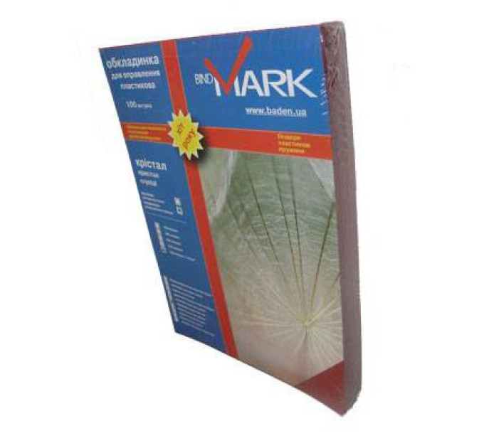 bindMARK Обкладинка для палітурки bindMARK пл. Кристалл А4 150 мкн (100 шт./уп.) бесцв. (40190)