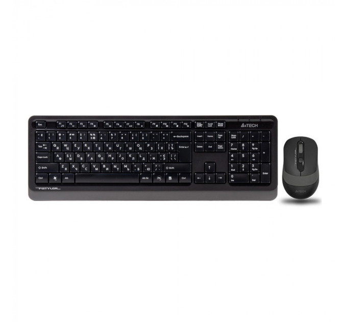 A4Tech Fstyler FG1010, комплект бездротовий клавіатура з мишою, чорний+сірий колір