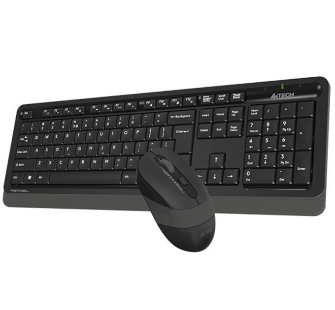 A4Tech Fstyler FG1010, комплект бездротовий клавіатура з мишою, чорний+сірий колір