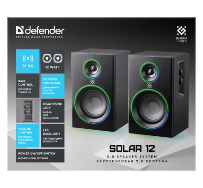 Defender Акустична система Defender Solar Black (65712)