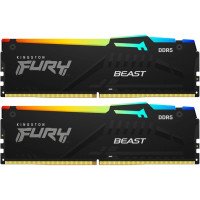 Модуль пам'яті для комп'ютера DDR5 128GB (2x64GB) 5600 MHz Beast RGB Kingston Fury (ex.HyperX) (KF556C40BBAK2-128)