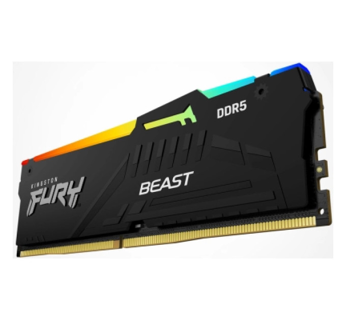 Модуль пам'яті для комп'ютера DDR5 128GB (2x64GB) 5600 MHz Beast RGB Kingston Fury (ex.HyperX) (KF556C40BBAK2-128)