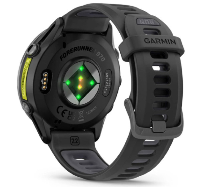 Garmin Смарт-годинник Garmin Forerunner 970, Black/Amp Yellow, GPS (010-02969-10)