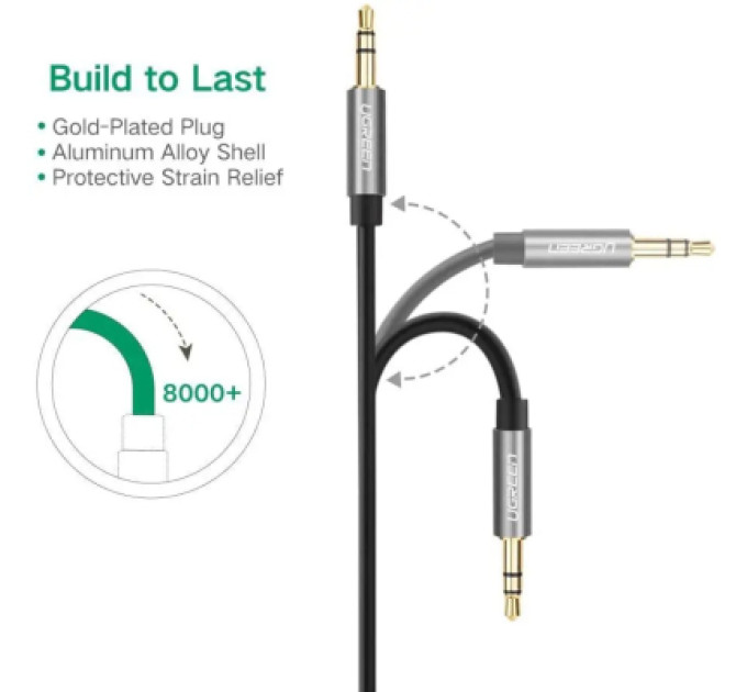 Ugreen Кабель мультимедійний 3.5mm M to 3.5mm M 1.5m AV119 black Ugreen (10734)