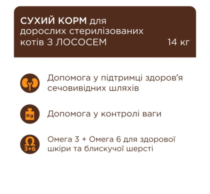 Сухий корм для кішок Club 4 Paws Преміум Sterilised з лососем 900 г (4820269144804)