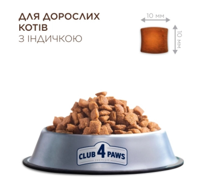 Сухий корм для кішок Club 4 Paws Преміум для стерилізованих з індичкою 14 кг (4820269145009)