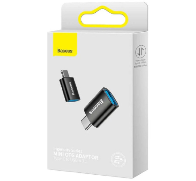 Перехідник OTG USB 3.1 AF to USB-C black Baseus (ZJJQ000001)