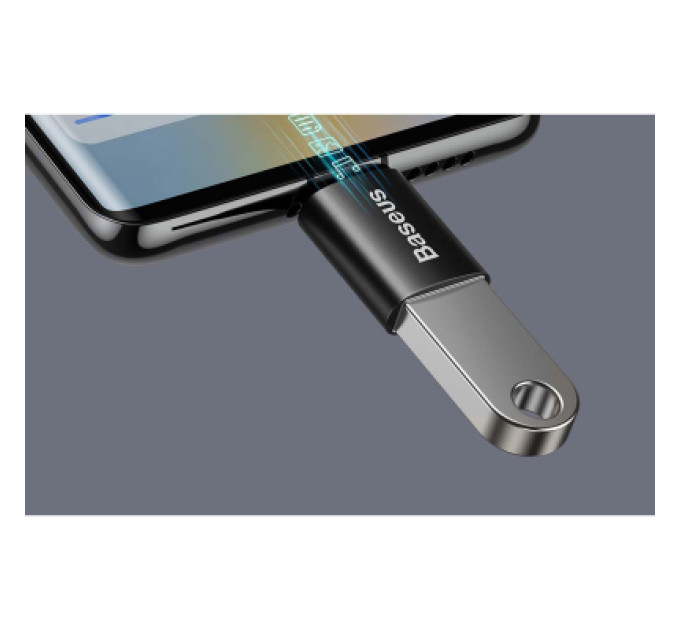 Перехідник OTG USB 3.1 AF to USB-C black Baseus (ZJJQ000001)