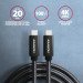 AXAGON Дата кабель USB-C to USB-C 2.0m USB 3.2 Gen 2 PD 100W 5A 4K black AXAGON (BUCM32-CM20AB)