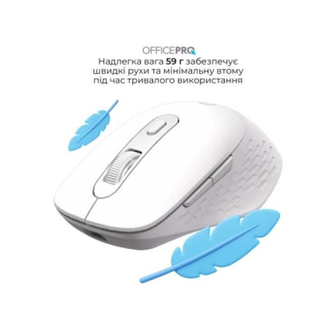 Мишка OfficePro M265W Wireless/Bluetooth Silent Click White (M265W)