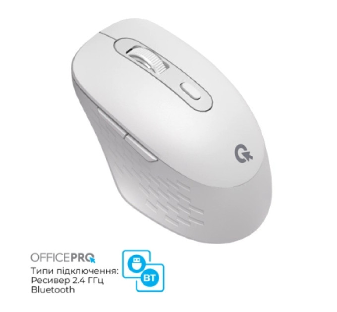 Мишка OfficePro M265W Wireless/Bluetooth Silent Click White (M265W)