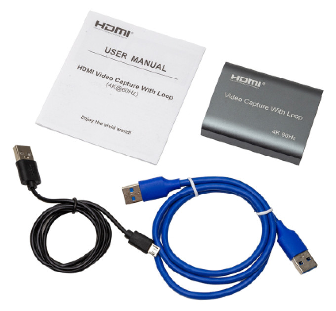 Пристрій захоплення відео PowerPlant HDVC7 HDMI USB2.0 4k/60hz (CA914173)