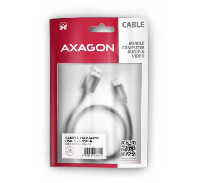 AXAGON Дата кабель USB 3.2 AM to USB-C 2.0m black AXAGON (BUCM3-AM20AB)