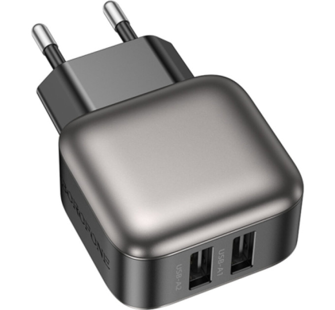 Зарядний пристрій BOROFONE 2xUSB BAS51A black (6941991116100)