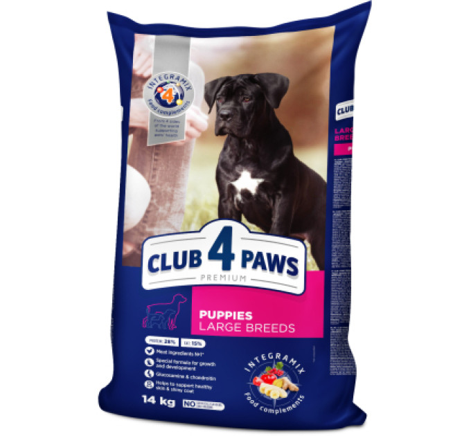 Сухий корм для собак Club 4 Paws Premium для цуценят великих порід зі смаком курки 14 кг (4820083909689)