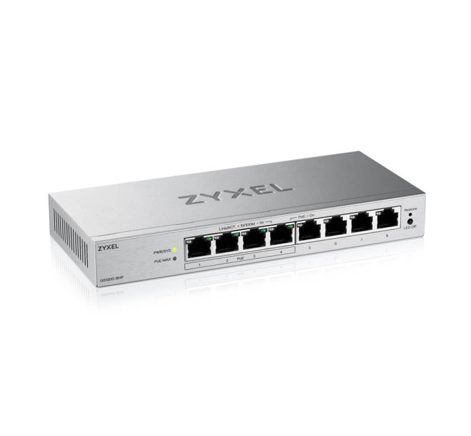 ZyXel Комутатор ZYXEL GS1200-8HP v3 (GS1200-8HPV3-EU0101F)