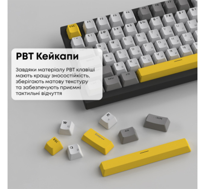 Ajazz Клавіатура Ajazz AK820 Sea Salt Switch RGB USB-C UA Black (AK820-SS-BGY)