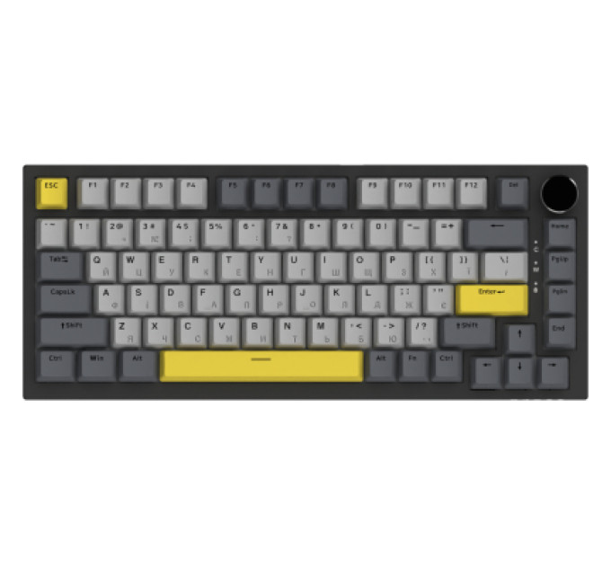 Ajazz Клавіатура Ajazz AK820 Sea Salt Switch RGB USB-C UA Black (AK820-SS-BGY)