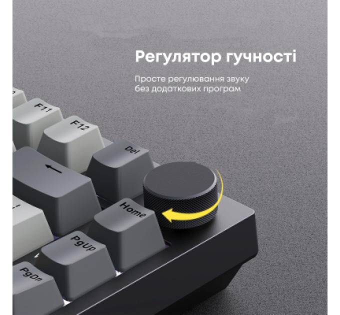 Ajazz Клавіатура Ajazz AK820 Sea Salt Switch RGB USB-C UA Black (AK820-SS-BGY)