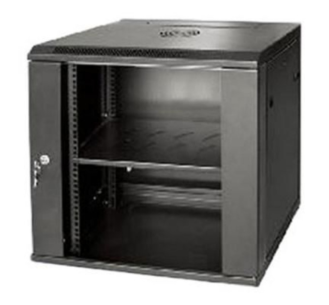 Kingda Шафа настінна Kingda 18U 19" 600x450 RAL9004 (KD-007-6418)