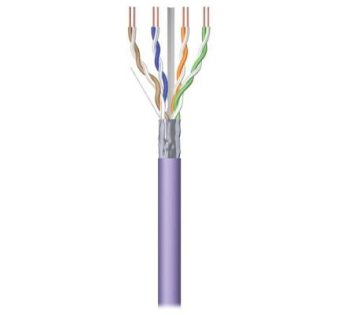 Kingda Кабель мережевий Kingda UTP 305м, cat 5e, CU, 4 pairs, 24AWG, LSZH, violet (KDUT8001-LSZH)