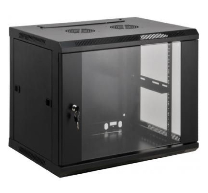 Kingda Шафа настінна Kingda 15U 19" 600x600 RAL9004 (KD-007-6615)