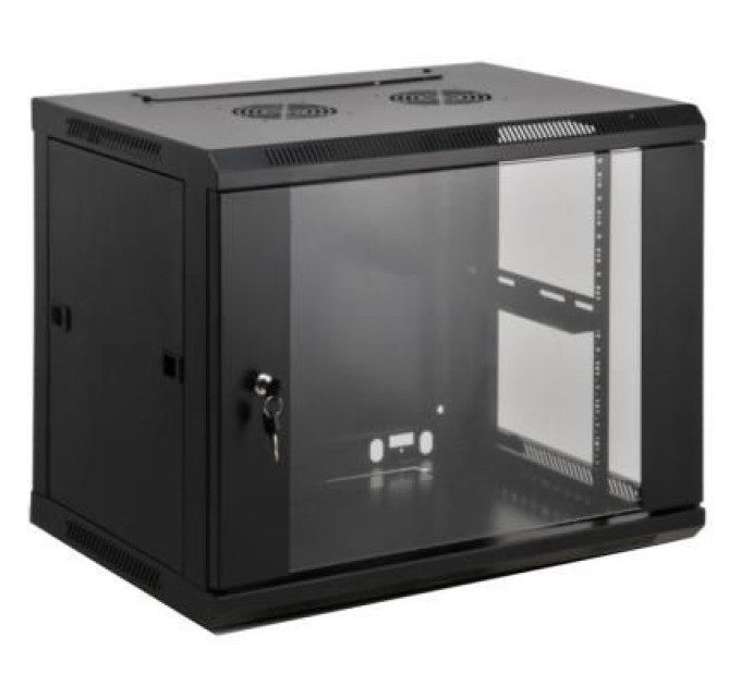 Kingda Шафа настінна Kingda 18U 19" 600x600 RAL9004 (KD-007-6618)