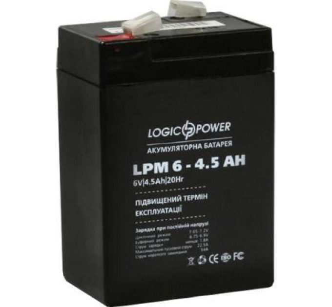 LogicPower Батарея до ДБЖ LogicPower LPM 6В 4.5 Ач (3860)