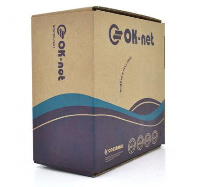 OK-Net Кабель мережевий OK-Net UTP-cat.5E-SL, трос 4*0,5мм, outdoor, 305м (КППт-ВП (100) 4*2*0,49)