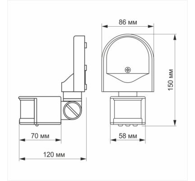 Videx Датчик руху Videx 220V 1200W інфрачервоний (VL-SPW02W)
