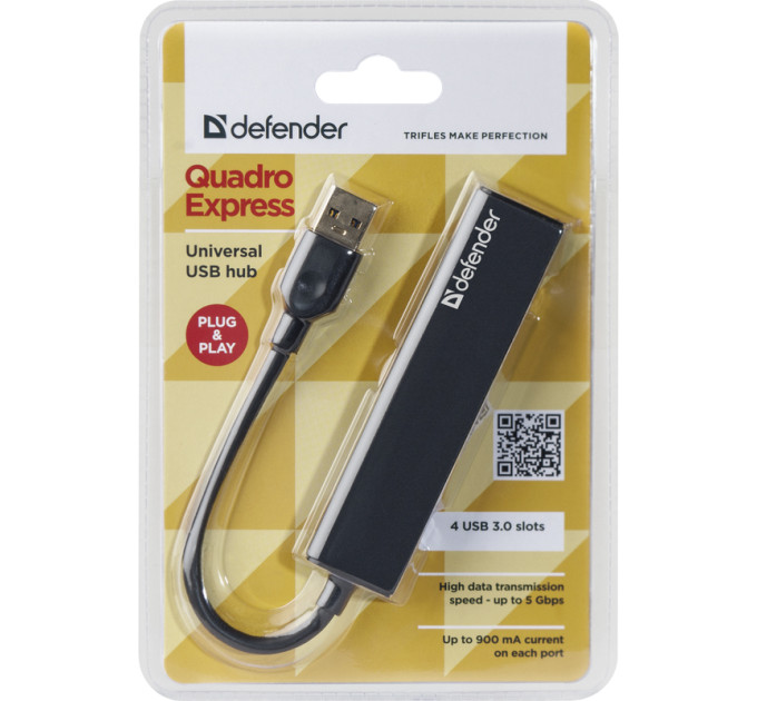 Defender Концентратор Defender Quadro Express USB3.0, 4 port (83204)