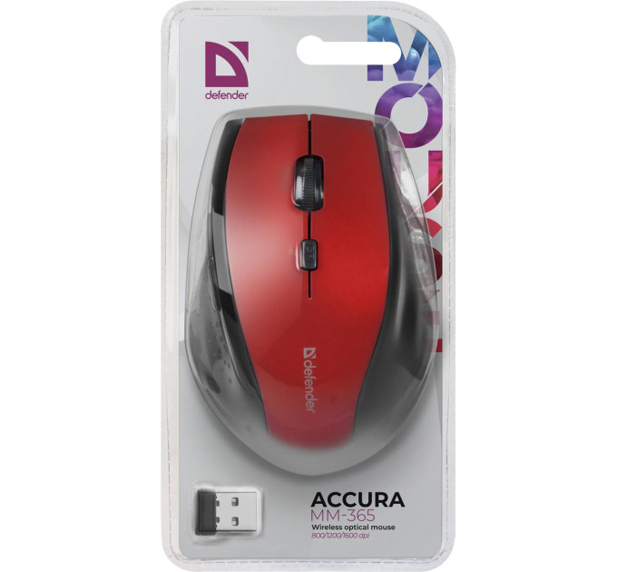 Defender Мишка Defender Accura MM-365 Red (52367)