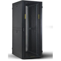 Шафа напольна Kingda 42U 19" 600x1000, RAL9004, перф. двері, розібрана (KD-002-6042M)