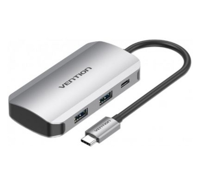 Vention Концентратор Vention USB3.1 Type-C --> USB 3.0x4/PD 100W Hub 5-in-1 (TNBHB)