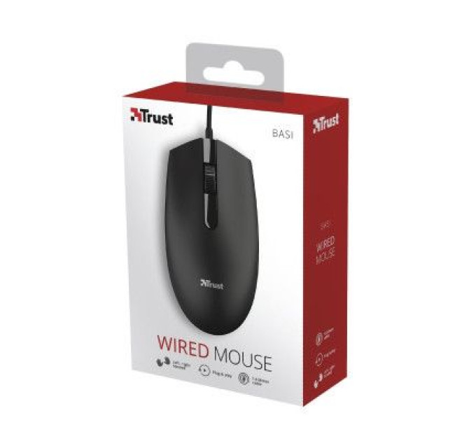 Trust Мишка Trust Basi USB Black (24271)