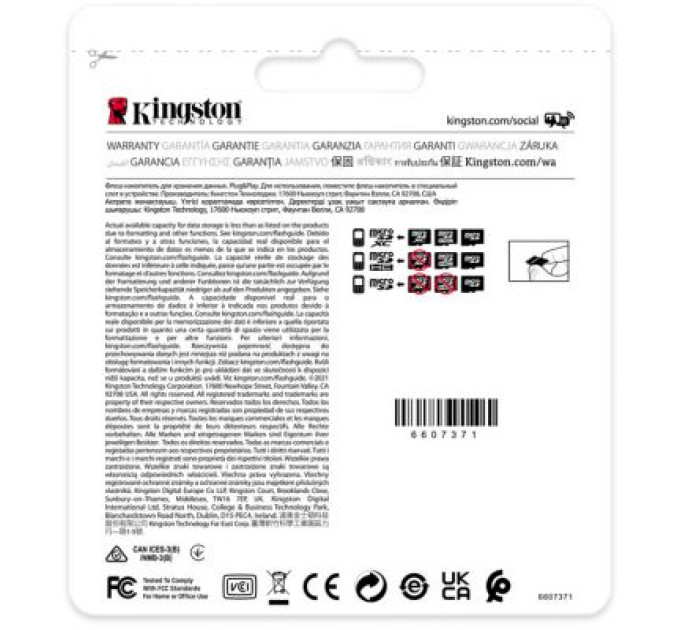 Kingston Карта пам'яті Kingston 8GB microSDHC class 10 UHS-I V30 A1 (SDCIT2/8GB)