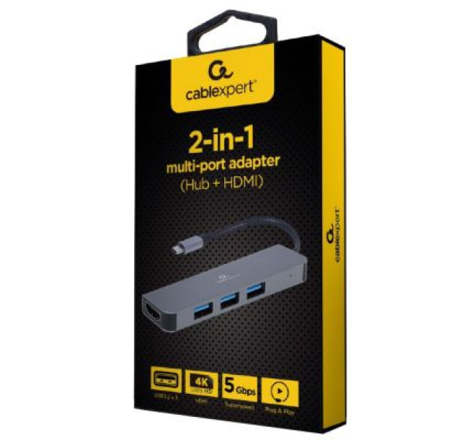 Cablexpert Адаптер Cablexpert A-CM-COMBO2-01, USB Type-C 2-в-1