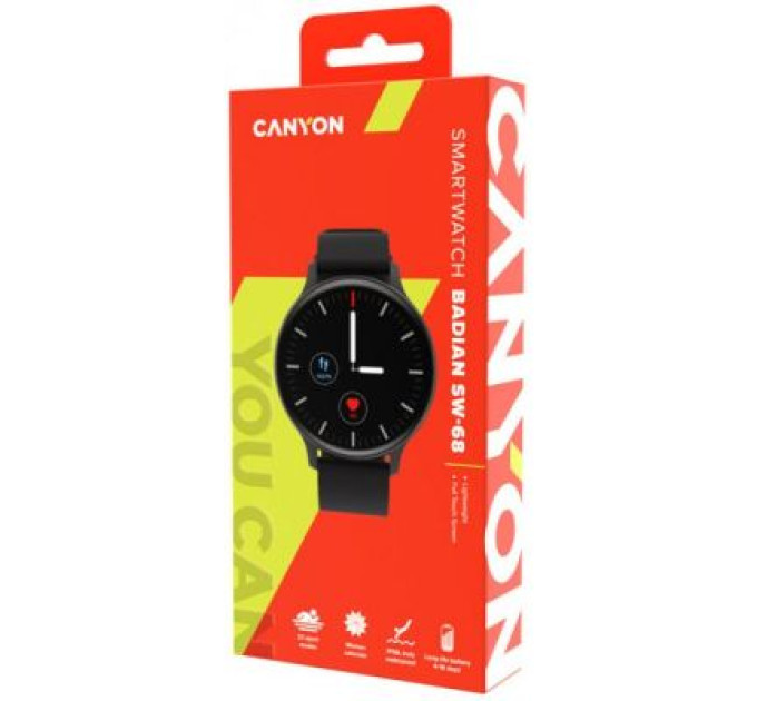 Canyon Смарт-годинник Canyon CNS-SW68BB Badian Black (CNS-SW68BB)