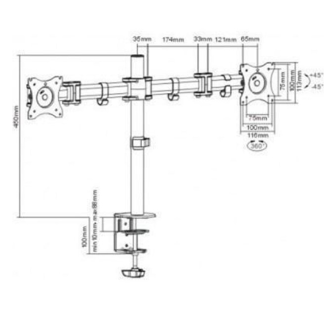 ITech Кронштейн ITech MBS-12F