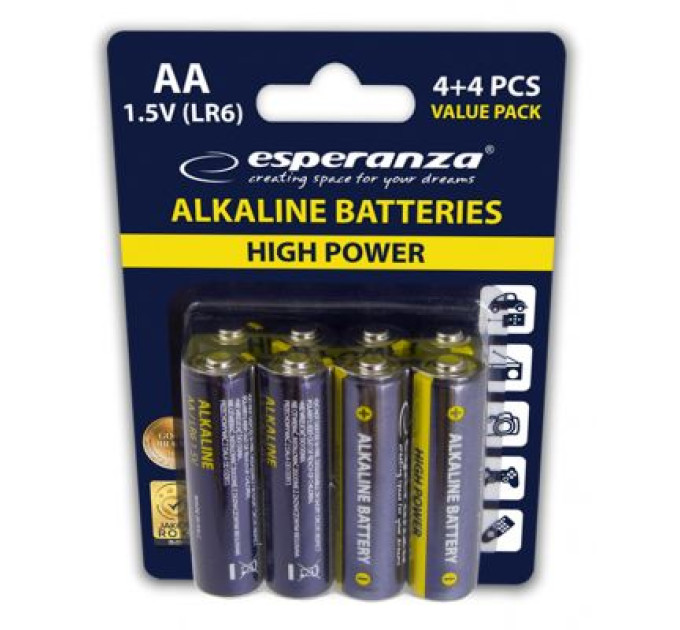 Esperanza Батарейка Esperanza AA LR6 Alkaline * 8 (EZB103)