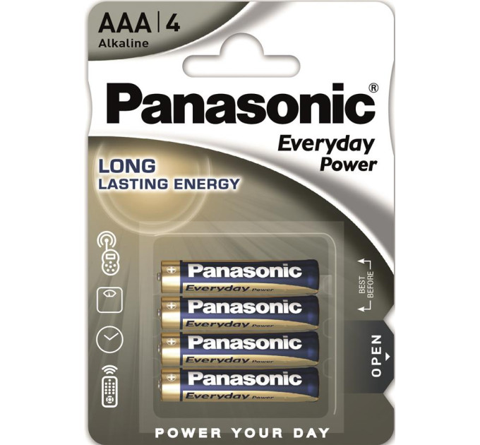 Panasonic Батарейка Panasonic AAА LR03 Everyday Power * 4 (LR03REE/4BP)