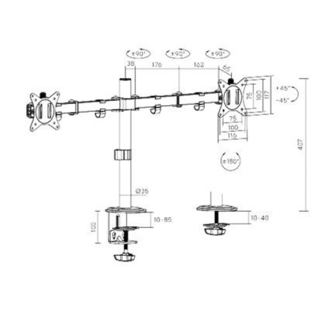 Brateck Кронштейн Brateck LDT66-C024