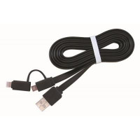 Кабель Cablexpert CC-USB2-AMLM2-1M, USB 2.0 AM-тато/Lightning+mUSB, 1.0 м.